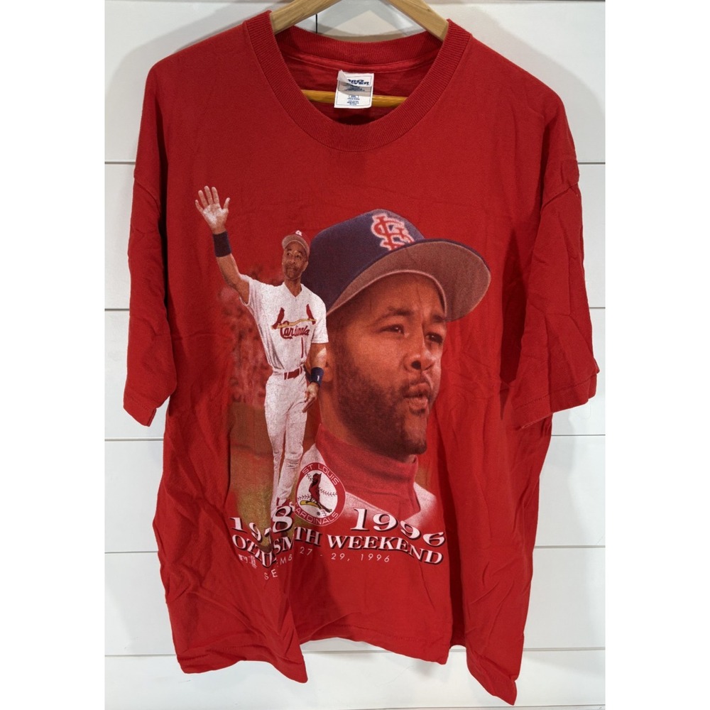 Vintage St. Louis Cardinals Red T-Shirt 2XL XXL Ozzie Smith Weekend Pro Player
